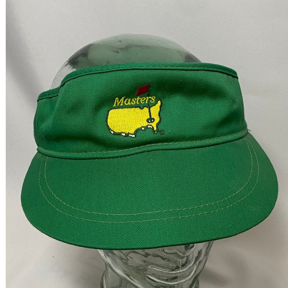 Vintage Masters Augusta  Golf Green Visor Adjustable  Made In USA